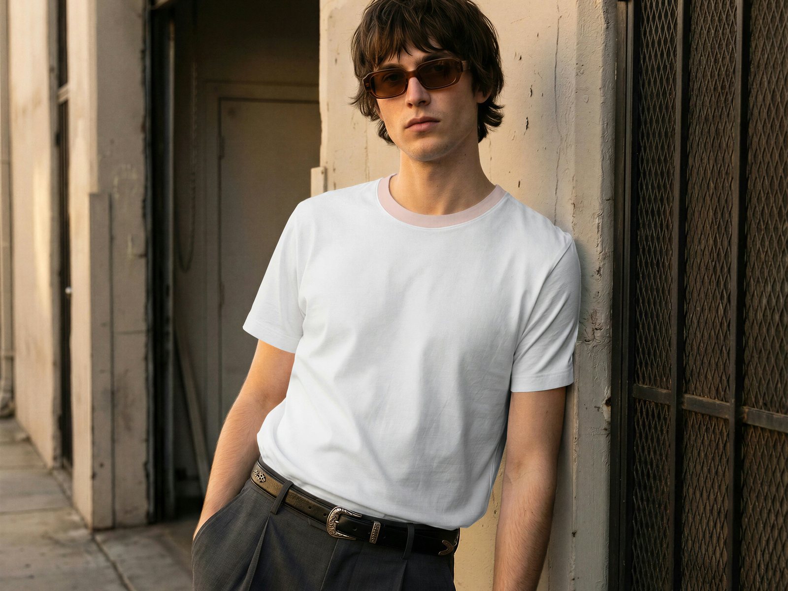 White Tee — Model (PSD)